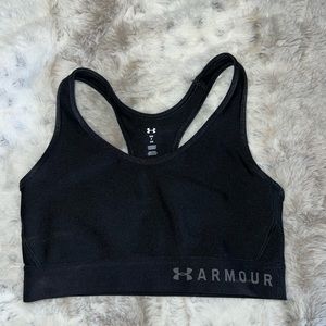 Under armor sports bra, size small, black
